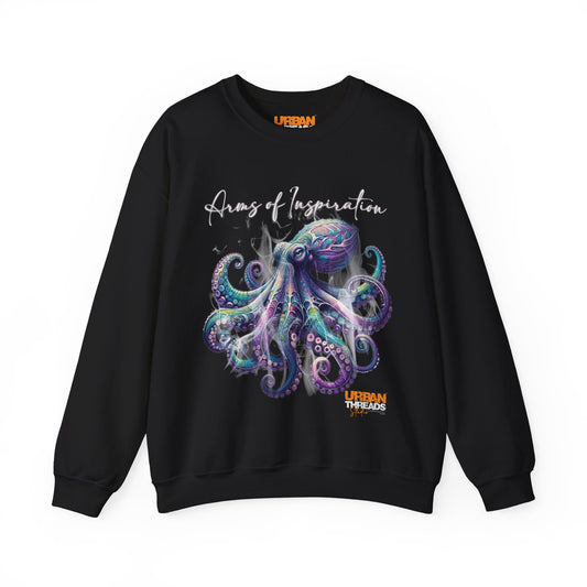 Arms of Inspiration Blk Unisex Heavy Blend™ Crewneck Sweatshirt