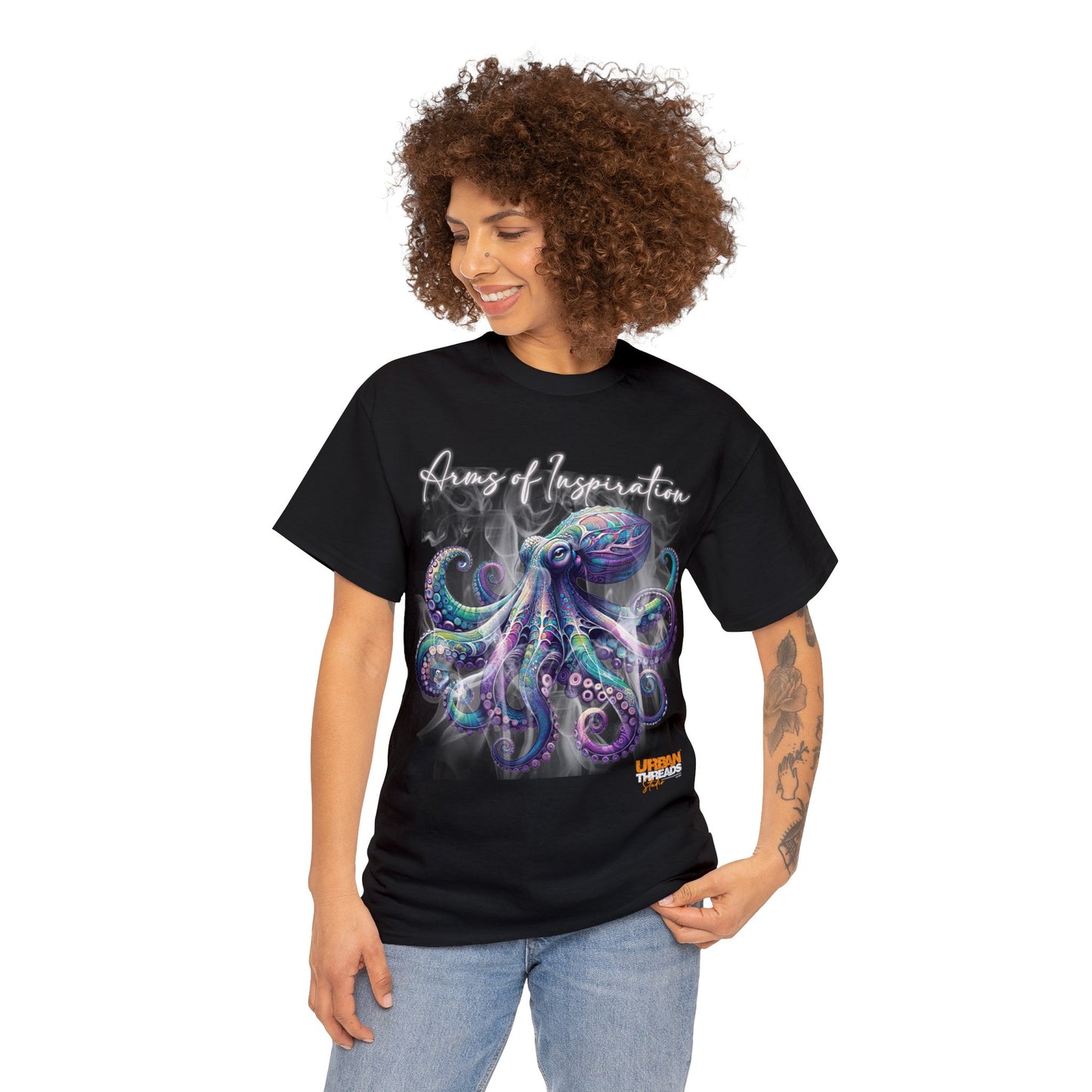 Arms of Inspiration Blk Unisex Heavy Cotton Tee