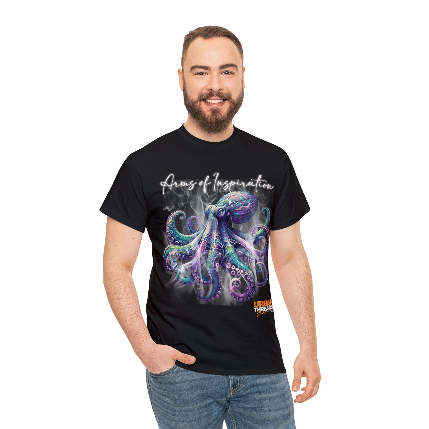 Arms of Inspiration Blk Unisex Heavy Cotton Tee