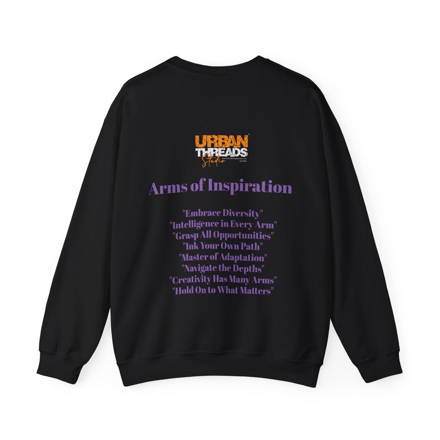 Arms of Inspiration Blk Unisex Heavy Blend™ Crewneck Sweatshirt